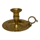 Large vintage brass cellar rat hand candlestick