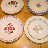 Set of 12 different flat plates