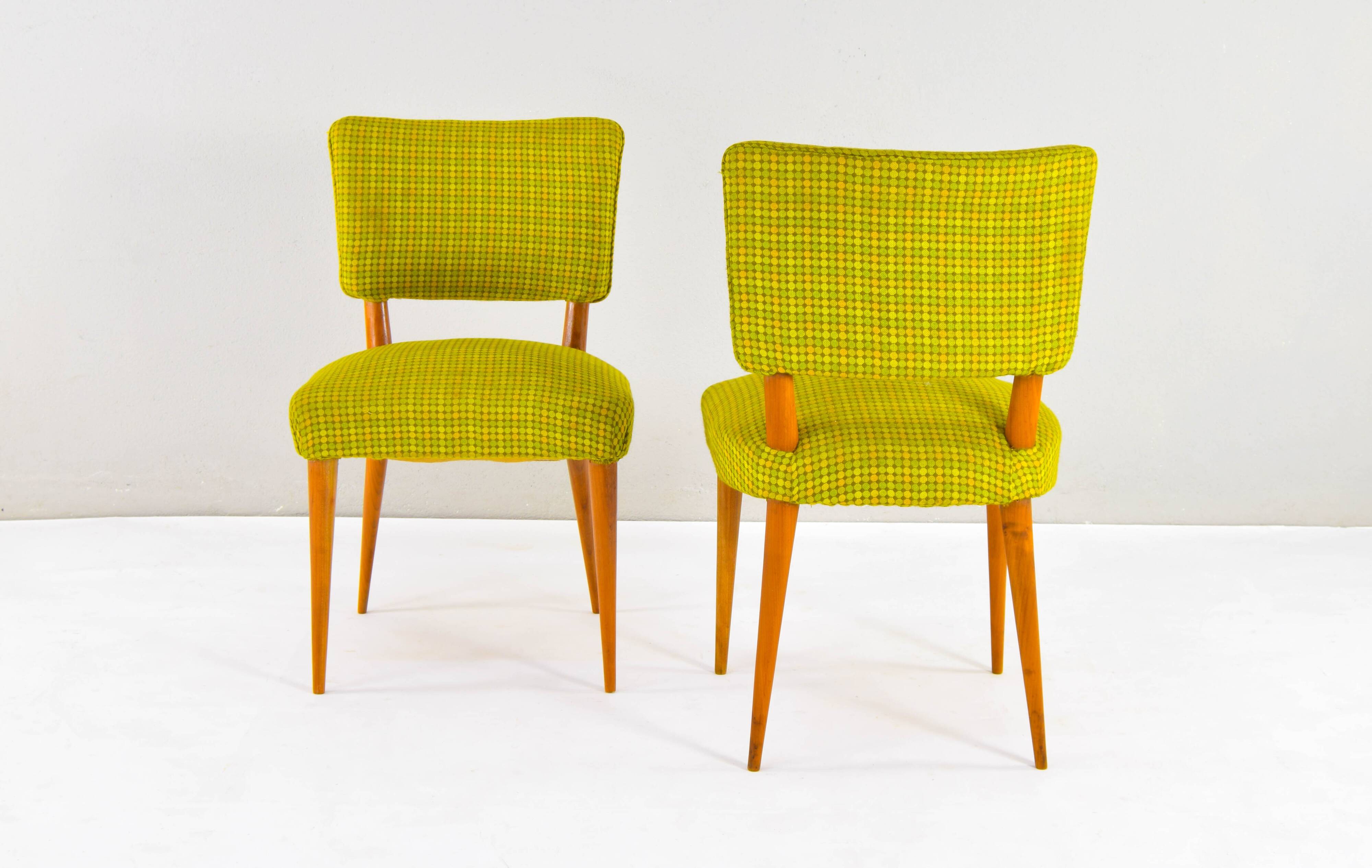 Dining Set Danish Teak and Textile Chairs 50s