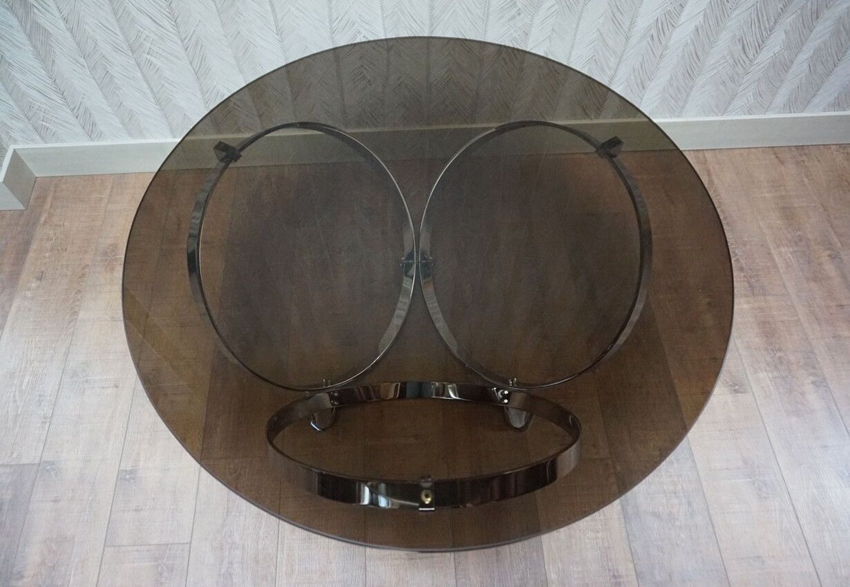 Mid-Century Space Age Round Coffee Table by Knut Hesterberg, 1960s