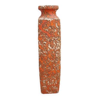 Vintage vase Ceramic Lava Orange 1950s 1960s