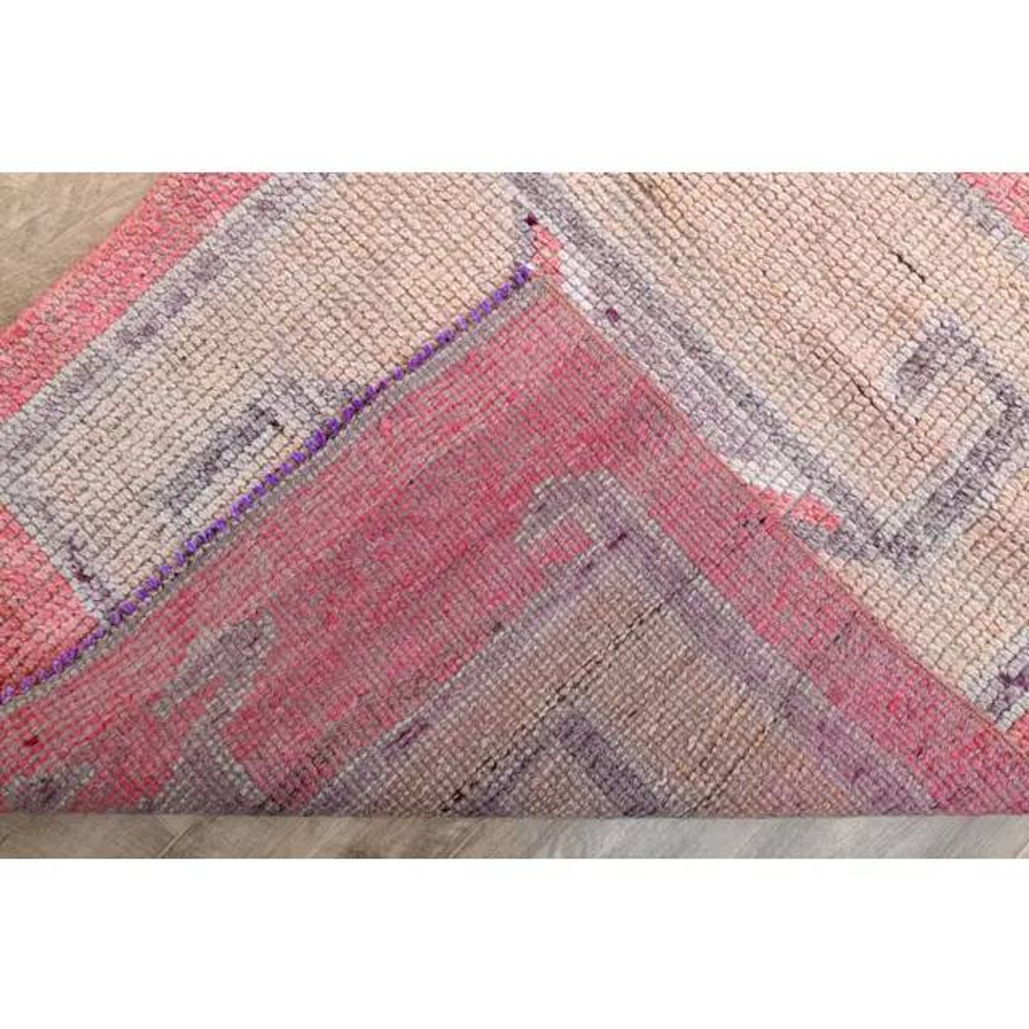 1970s Turkish Oushak Handmade Wool Cotton Brown Area Rug 90x320