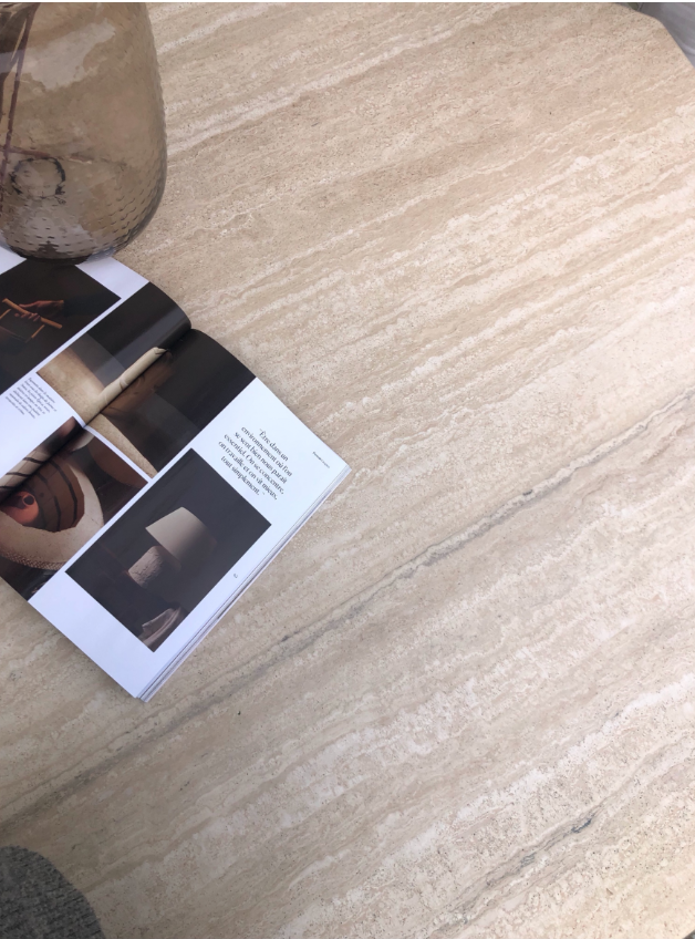 Travertine table