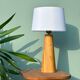 Elegant table lamp made of recycled solid wood for a warm and sustainable atmosphere "CÔNE"