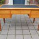 Louis Philippe period desk in mottled maple and cherry, 19th century.
