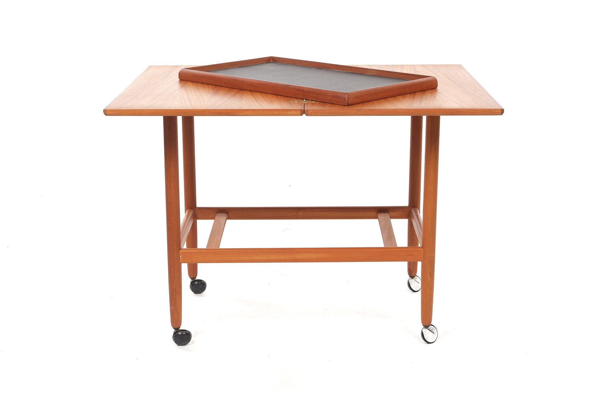 Tea cart with folding table top, Poul Jeppesen, Denmark, circa 1965