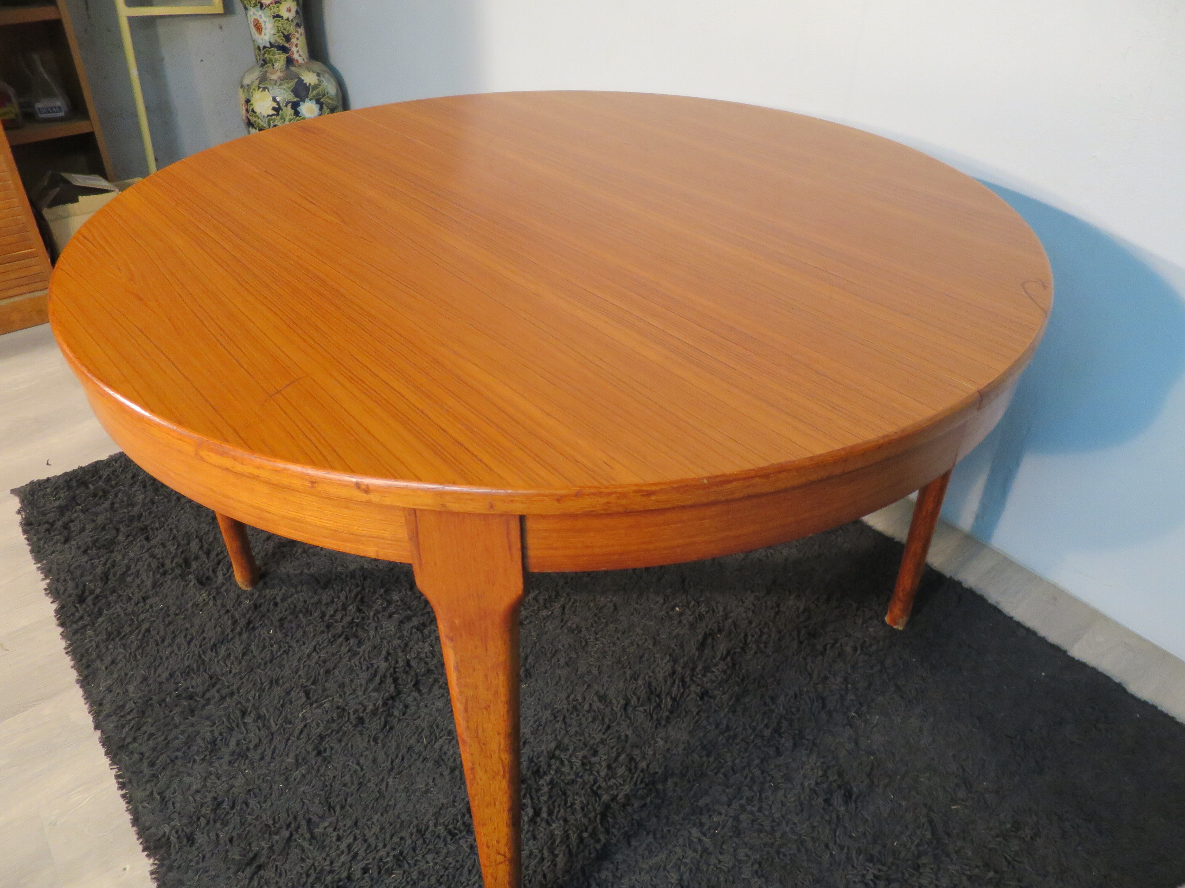 Scandinavian teak round table