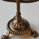Ancient Menorah of Jerusalem/Jewish Candlestick with 7 tripod branches. Star David. In gilded bronze
