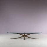 Brass coffee table by Michel Mangematin & Roger Bruny, France 1960