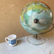 World map lamp Scan-globe Denmark vintage 1972 swivel & tiltable