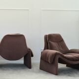 Pair of P60 armchairs by Vittorio Introini for Saporiti