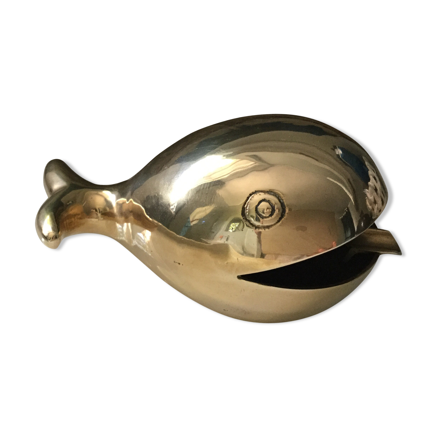 Brass whale ashtray