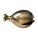 Brass whale ashtray
