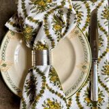 2 serviettes de table en coton imprimé - motif "Sévigné"