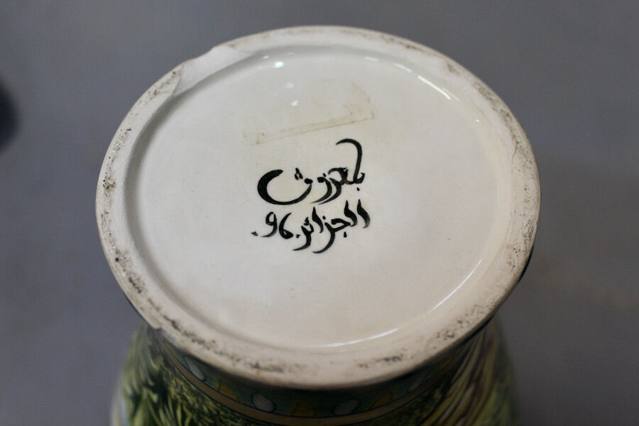Oriental earthenware vase