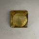 Cendrier vintage en verre jaune