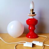 Ceramic and opaline lamp 1970.