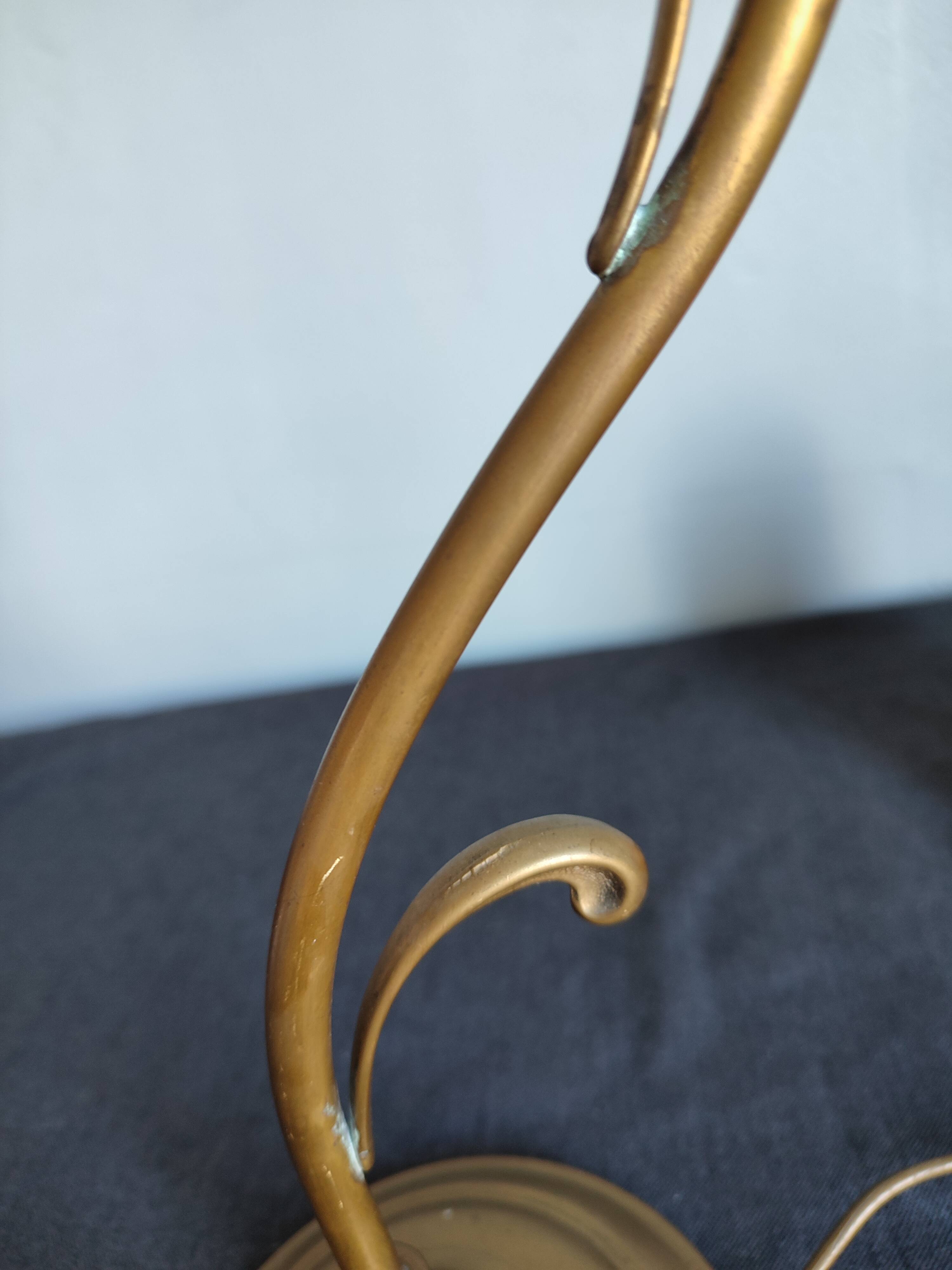 Old art nouveau style table lamp gooseneck