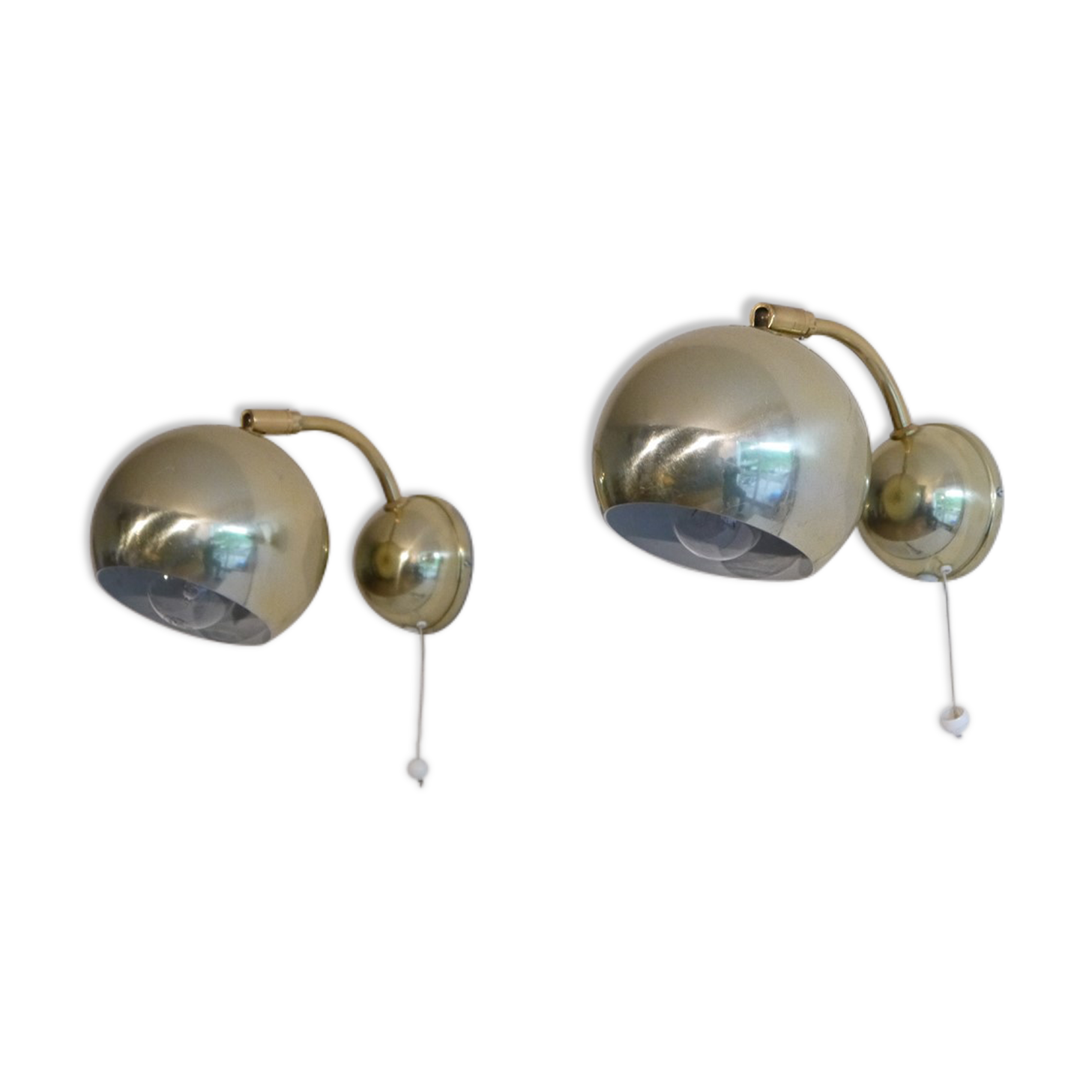 Paire d'appliques en laiton de Skeleftea 1970