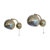 Paire d'appliques en laiton de Skeleftea 1970