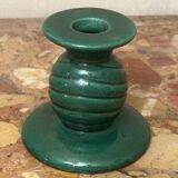 Saint-Clément green ceramic candlestick, 1950s