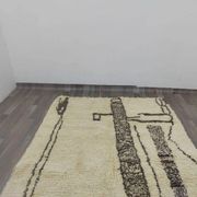Tapis berbère en laine naturel traditionnelle fait main 2/3 m