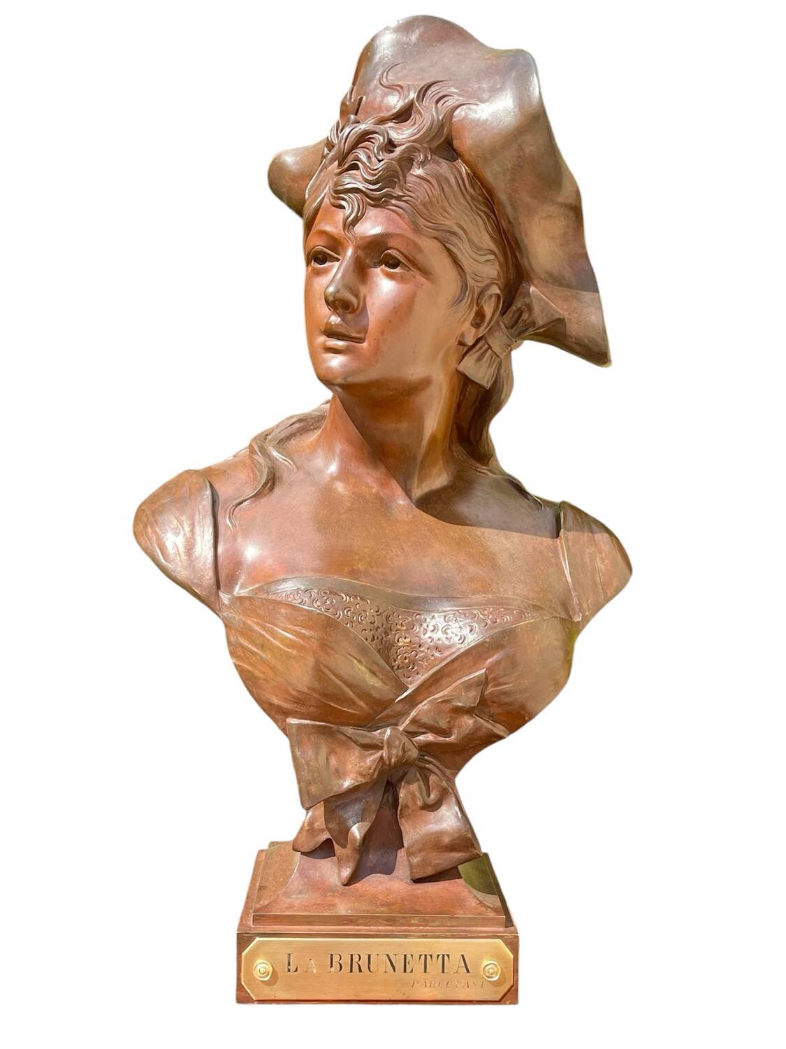 Bronze sculpture entitled “La Brunetta”