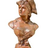 Sculpture en Bronze intitulée « La Brunetta »
