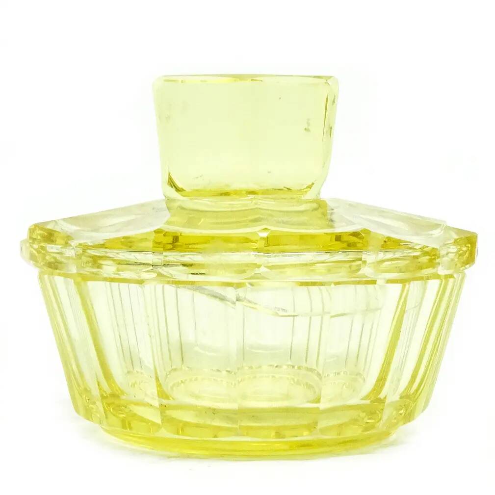 Bonbonnière Art Déco, cristal, Moser, Tchécoslovaquie, années 1930