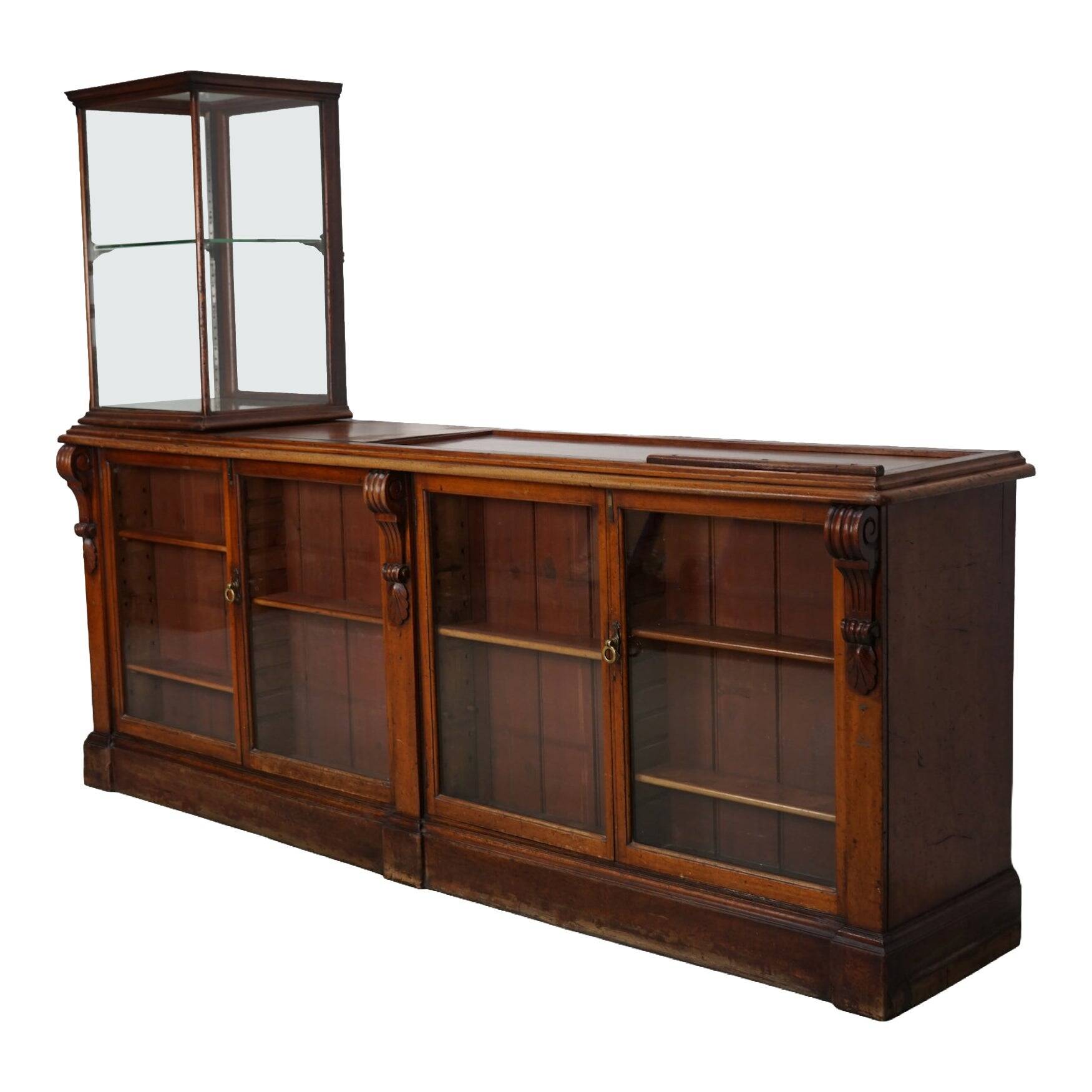 19th Century English Victorian Apothecary Shop Counter