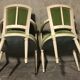 Paire de fauteuils louis XVI vert
