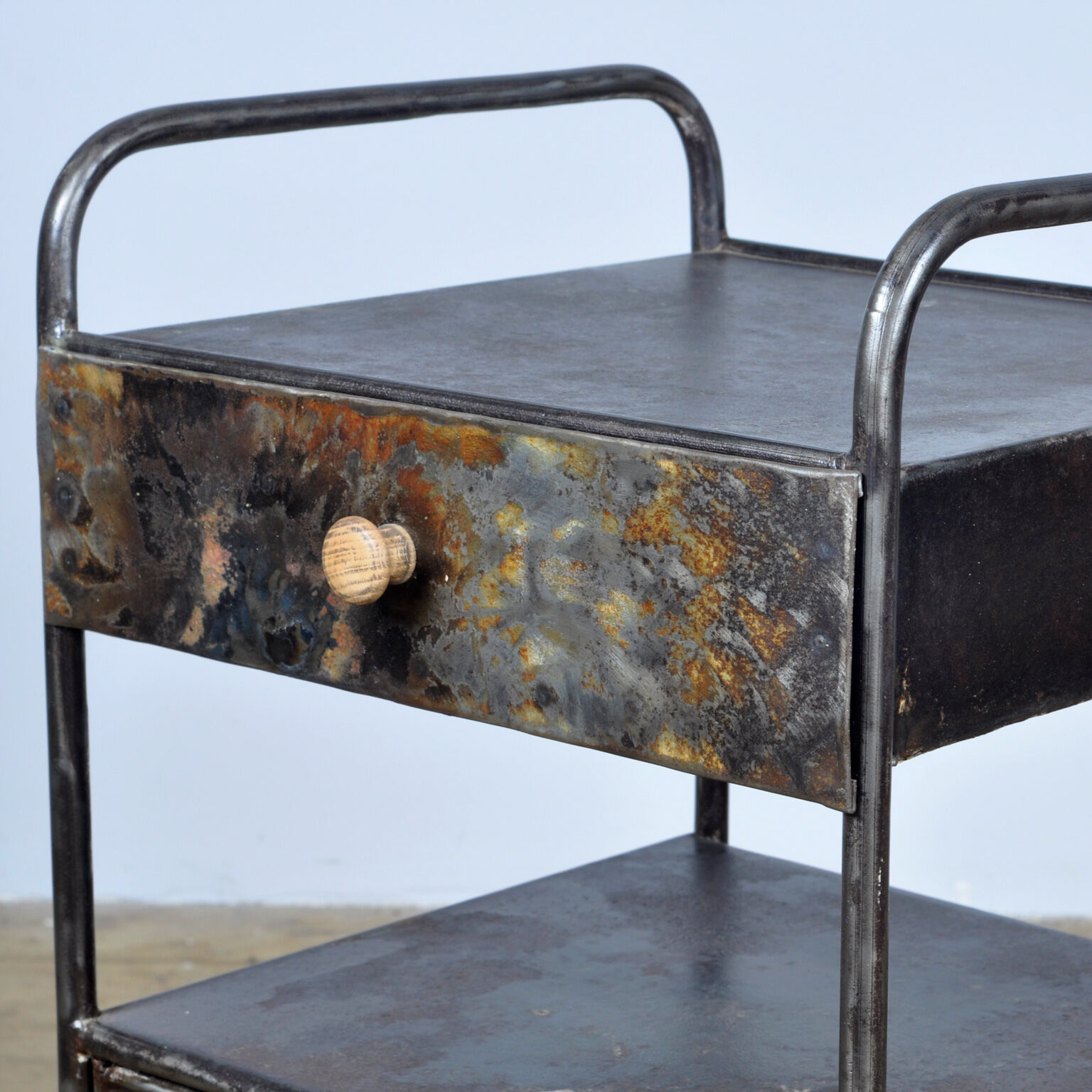 Iron Hospital Bedside Cabinet, 1920's