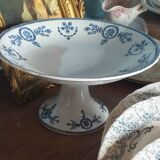 Fruit basket in opaque porcelain Terre de Fer de Gien model Malmaison