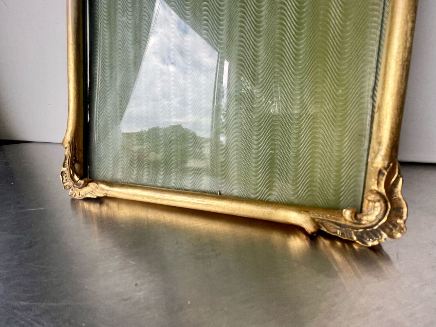 Antique art nouveau gilded picture frame