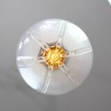 Mid-century Murano Glass & Brass Pendant from Mazzega, 60s