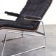 Bauhaus Leather and Chrome Model Fenix Chaise Longue by Sam Larsson for Dux