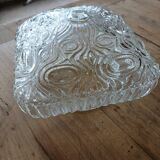 Plafonnier ancien en verre moulé