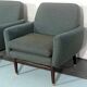 Italian Mid-century wood modern armchairs from 60s