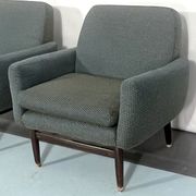 Italian Mid-century wood modern armchairs from 60s