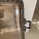 Large silver-plated copper serving tray from the 19th century - 80 x 48 cm