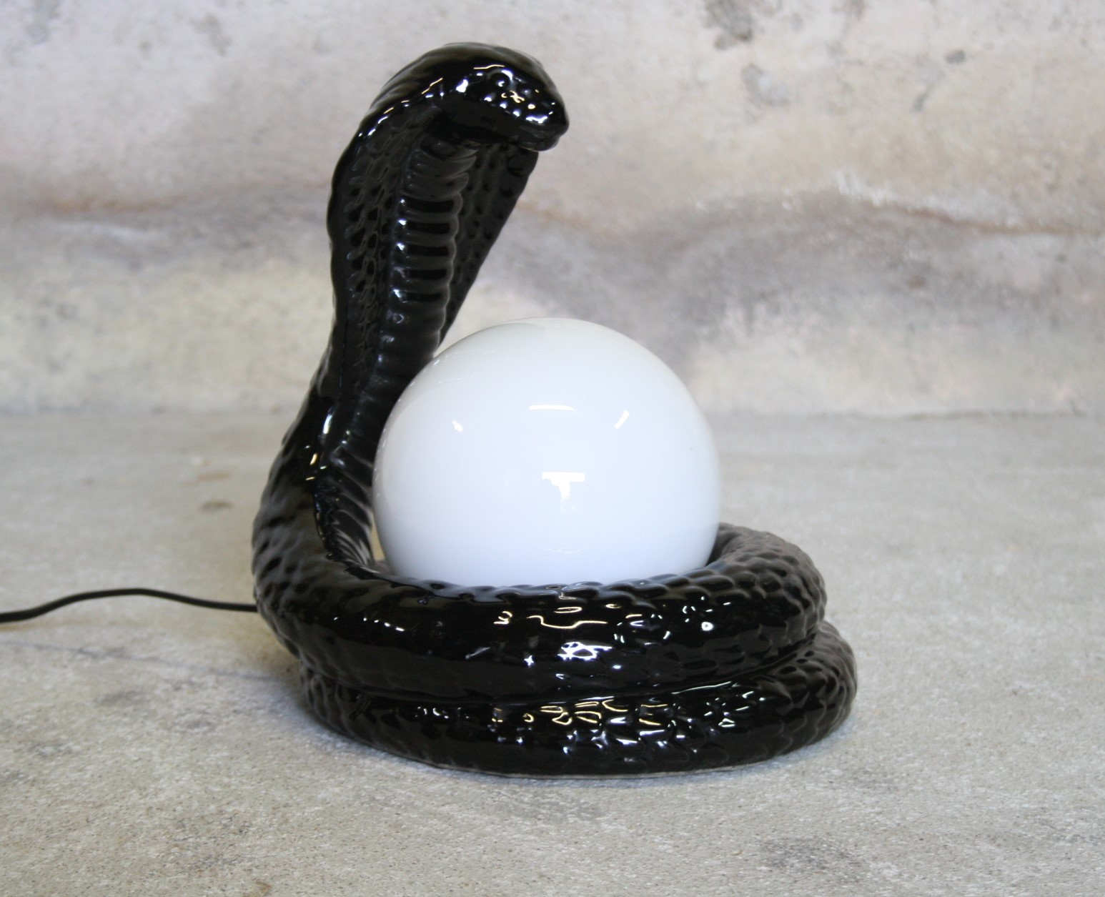 Vintage cobra snake lamp