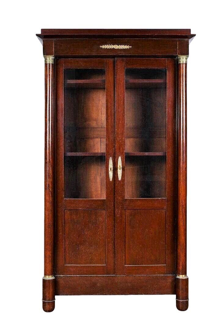 Empire mahogany library showcase