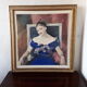 Portrait painting on wood 50s
