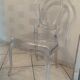 Lot de 6 chaises transparentes style Louis XV