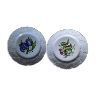 Paire des assiettes en porcelaine