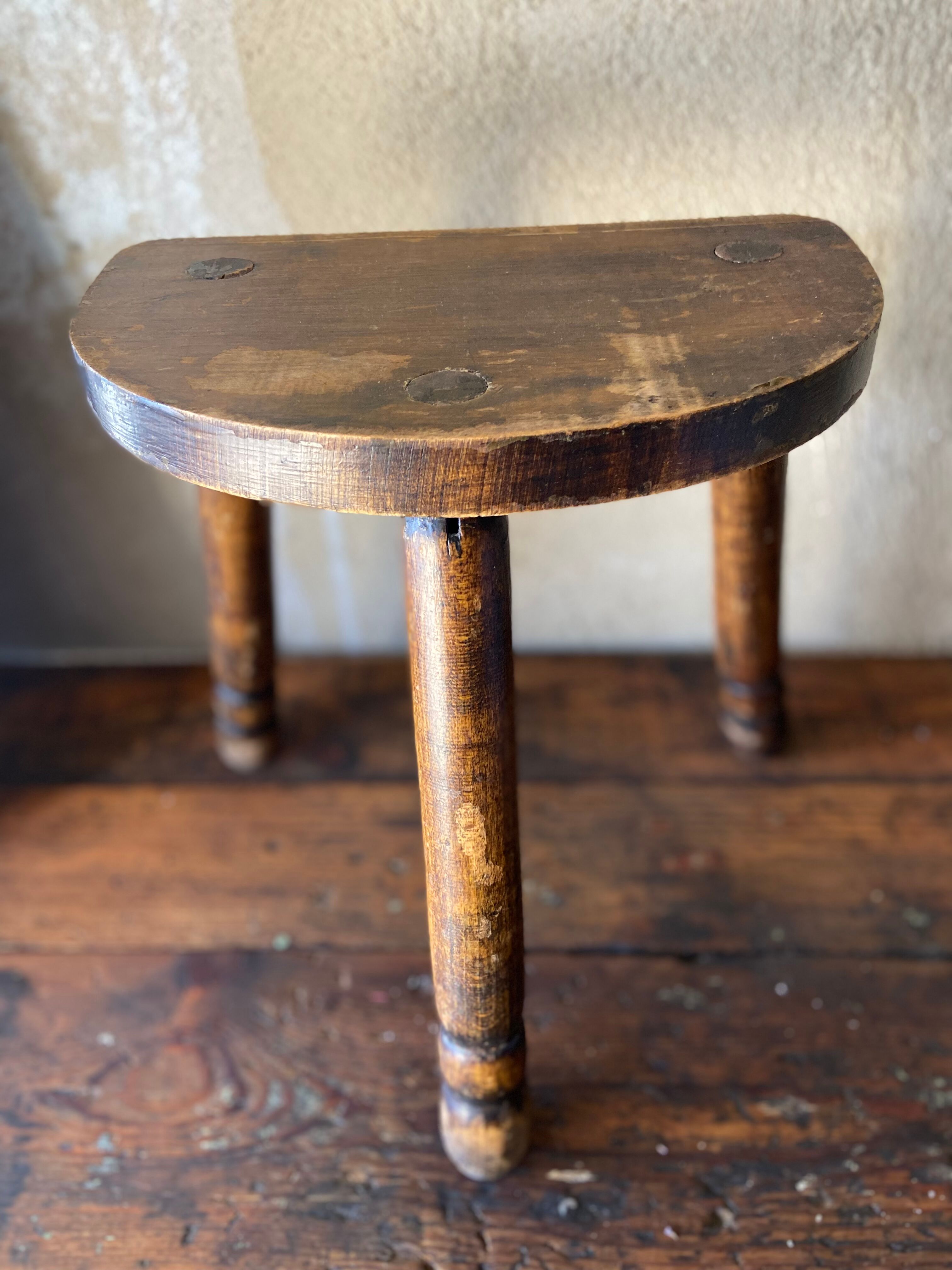 Rustic tripod stool
