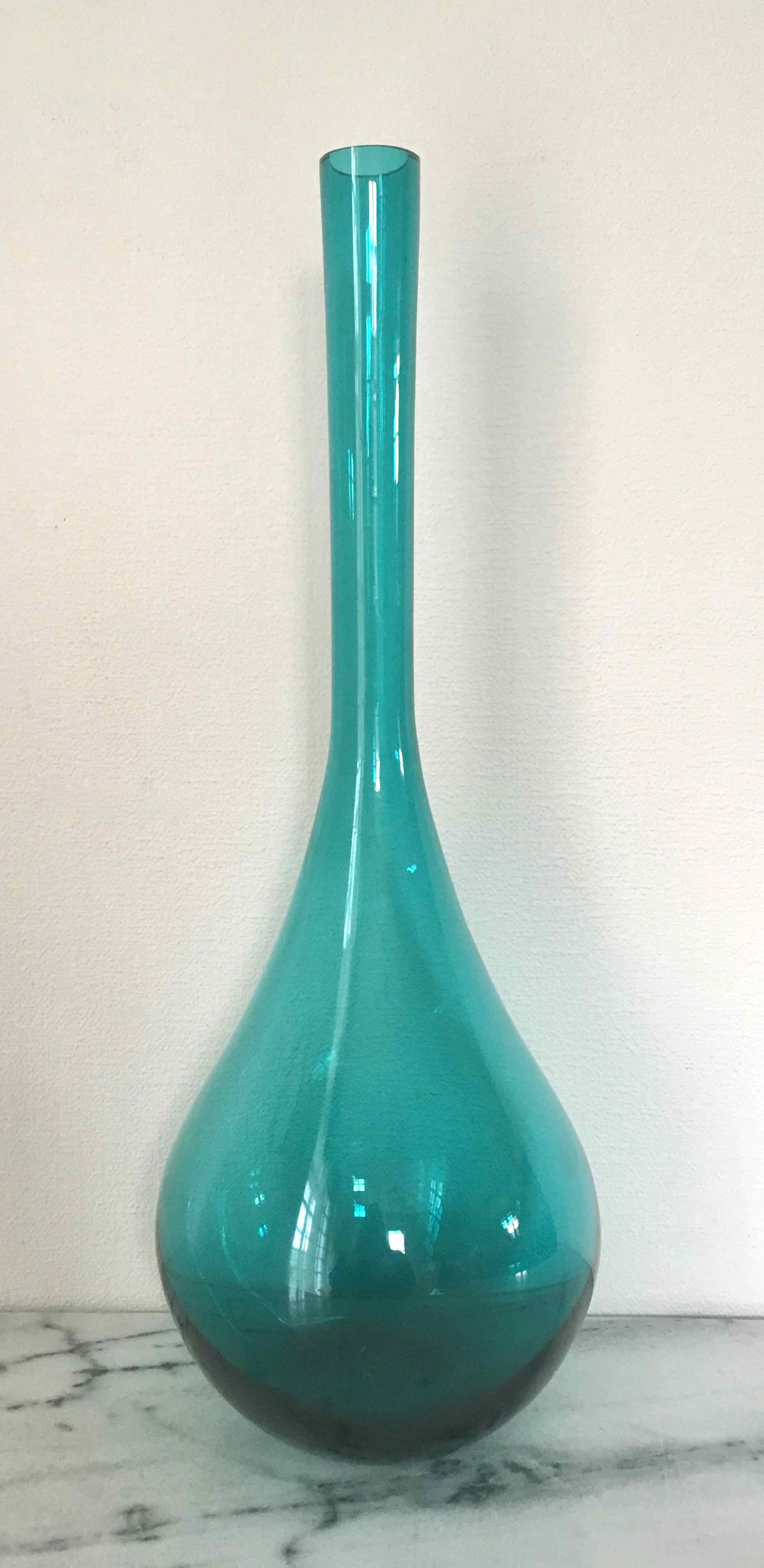 Large blown glass bottle