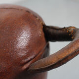 Leather Pig Stool By Dimitri Omersa, 1960s