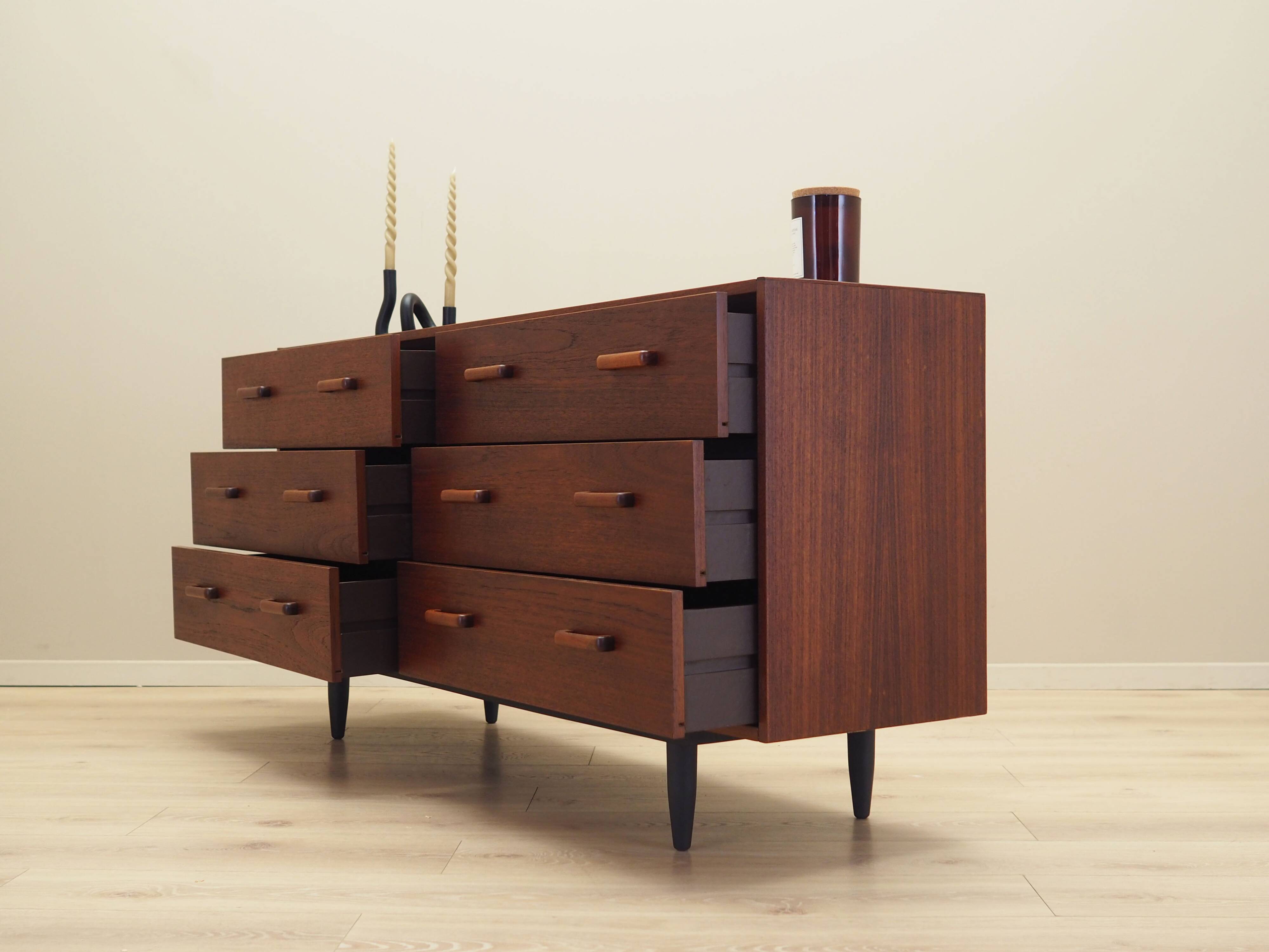 Danish teak chest of drawers, 1970s