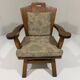Rustic brutalist arm chair solid oak 1960’s